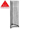 Onlyhangers Black Triangle Wire Gridwall Panel Display Rack with Casters