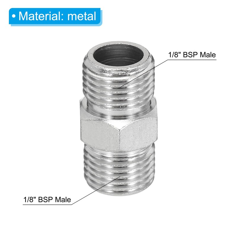 PATIKIL 1/8-1/8 Conversion Adapter Thread Fitting Airbrush Fitting Air Hose