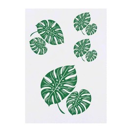 Azeeda 4 x 'Monstera-Blätter' Temporäre Tattoos - Wasserfest, Hautfreundlich & Ungiftig · Transfers in Verschiedenen Größen (TO00084670)
