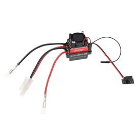 Treehobby RC Car 60A Brushed ESC Electric Speed Controller with Cooling Fan Compatible with Traxxas TRX4 TRX6 D90 HSP Tamiya Redcat Axial SCX10 HPI 4WD Truck 1/10 RC Truck Car Crawler (Tamiya Plug)