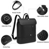 MYHOZEE Laptop Backpack for Women and Men, PU Leather Backpack