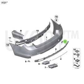 커버 플레이트 견인 후크의 뒷면에 프라이머가 바른 상태입니다. 51127209925 Primed cover plate with tow hook on the back 51127209925