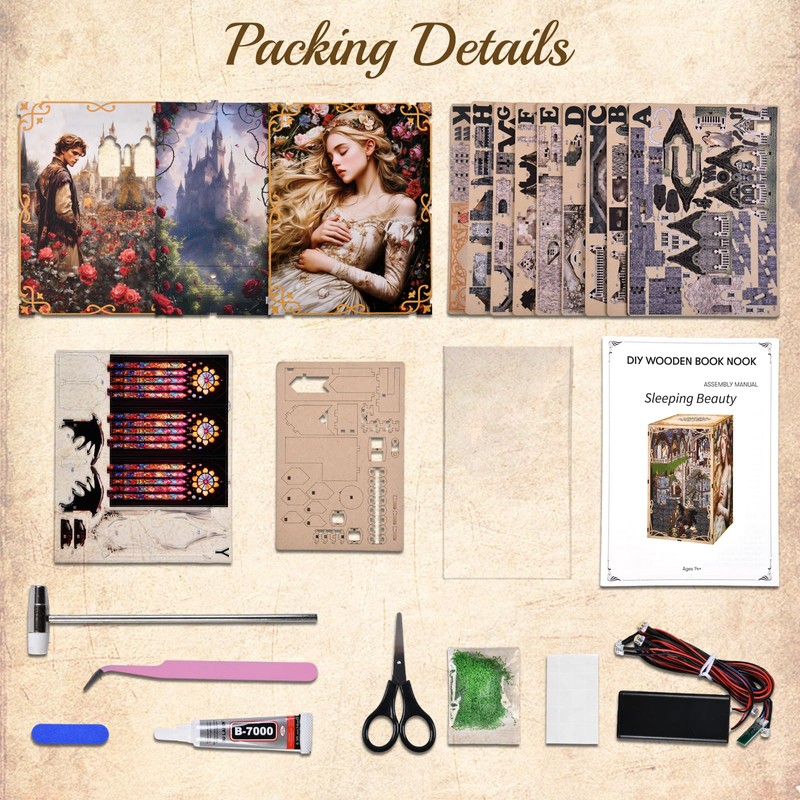 MiniCity 3D Wooden Puzzle Bookend Bookshelf Insert Decor for Teens