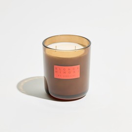 P.F. Candle Co. Plush Vetiver HI-FI Candle (13 oz) 60 Hour Burn Time, Cotton Wick, Cocoa Brown Glass Jar
