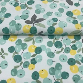 EDGEAM Cotton Fabric Sold by the Metre 160 cm Wide - Fabrics for Sewing (50 cm, 100 cm, 200 cm) - Craft Sewing Fabric - Decorative Fabric - Sewing Material (Green 01#, 100 x 160 cm)