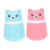 Vaguelly 2pcs Powder Puff Case Cartoon Bear Shape Powder Container