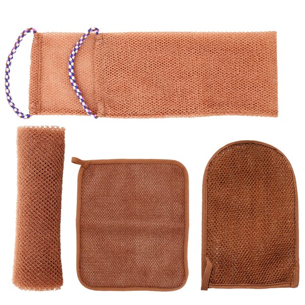 4 Styles African Exfoliating Net Sponge, Authentic African Exfoliating Net