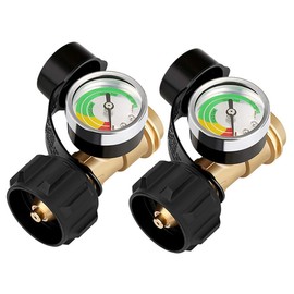 Namvo 2-Pack Gas Pressure Regulators with Propane Gas Level Indicators, Gas Pressure Gauges with Type 1 Connector for Gas Cylinders, Grills, RVs, Heaters and More