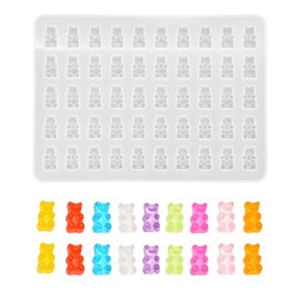 Nifocc Small Bear Epoxy Resin Mold Bear Casting Mold Crystal Mold Gummy Bear Mold Animal Silicone Mold for DIY Jewelry Crafts Keychain Earring Charms