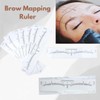 100Pcs Eyebrow Ruler Sticker Disposable Eyebrow Mapping Ruler Sticker for