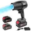 Electric-Cordless-Leaf-Blower - 420000RPM Handheld Leaf Blower - 48V*2Pcs Batteries and