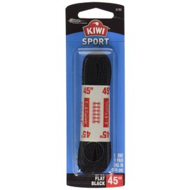 Kiwi Shoe laces, 45 in, athletic black, 1 ct
