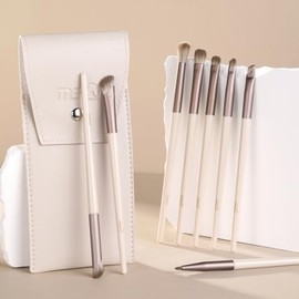 MSQ 8pcs Eyeshadow Brushes,Professional Eye Makeup Brush with Bag