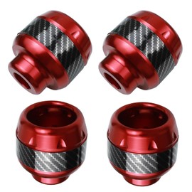 Hbxdeco 4PCS Motorcycle Front Fork Frame Sliders Crash, Carbon Fiber Front Fork Wheel Crash Protector, Aluminum Alloy, Safety Gear Universal Fit Motorcycles Motorbikes Moped Scooters (Red)
