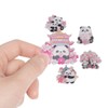 Set of 5 Spring Pink Cherry Blossom Panda Brooch Bookbag