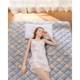 6th Generation Japanese Floor Futon Mattress - Extra-Thick 9-Layer Modern Futon with 100% High-Density Foam, Portable Floor Mattress Sleeping Pad for Adults, Guest Room, Dormitory, Single Size 75"x25"