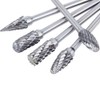 ANCLLO 10pcs Double Cut Tungsten Steel Solid Carbide Rotary Burrs