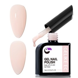 gelike ec Gel Nail Polish Pink Color Long Lasting for Women False Nail Tips 16ml Nude- High Gloss for Professional Salon Workers Wedding Events with Smooth Brush