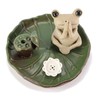 Incense Holder Ceramic Stick Incense Burner Holder Lotus Leaf Frog