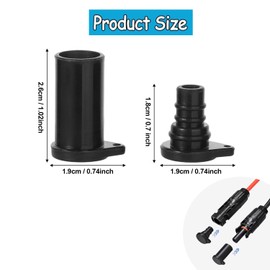 MEISO 10 Pairs Solar Panel Connection Caps, Dust and Weather Resistant, Male and Female Cap for Solar Panel Connection