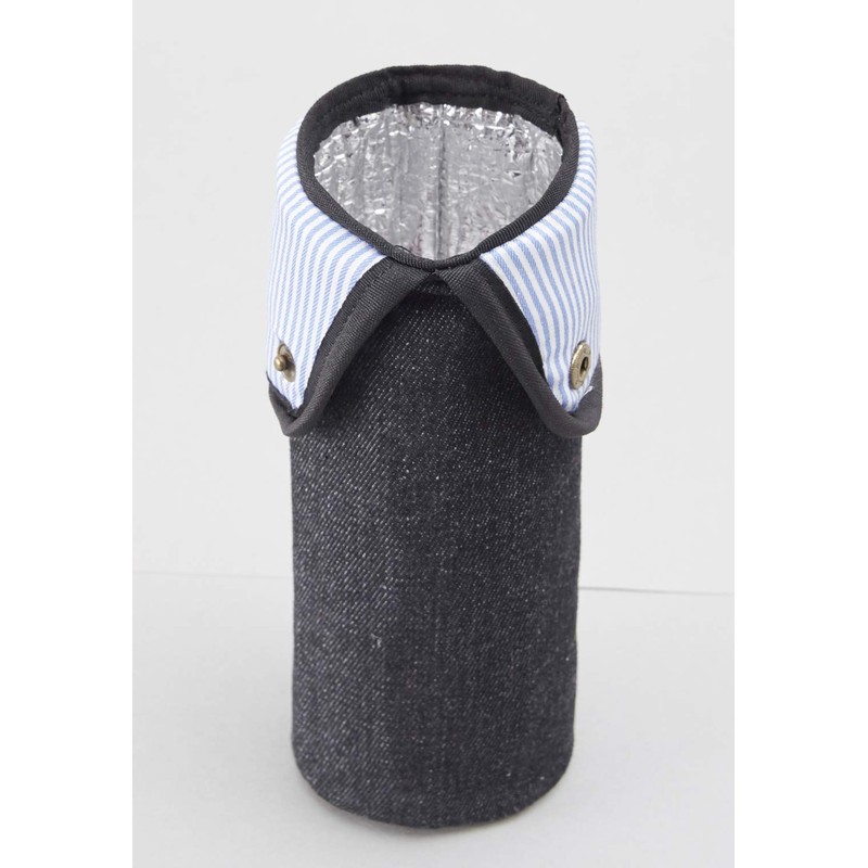 tone AY-04 Bottle Cover, Denim, Black, Approx. Diameter 3.1 x