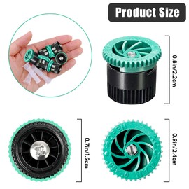 HolyMaji 10 Pieces Variable Arc Nozzle, Sprinkler Heads Replacement Compatible with Pop up Sprinklers Adjustable 0-360 Degree Full Circle Spray Nozzle for Garden Lawn Irrigation (4AN)