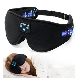 Bluetooth Eye Mask for Sleeping, Boodlab Sleep Mask with Bluetooth Headphones, 3D Bluetooth Eye Mask with Adjustable Ultra Thin Stereo Speakers Microphone Hands Free for Insomnia Travel