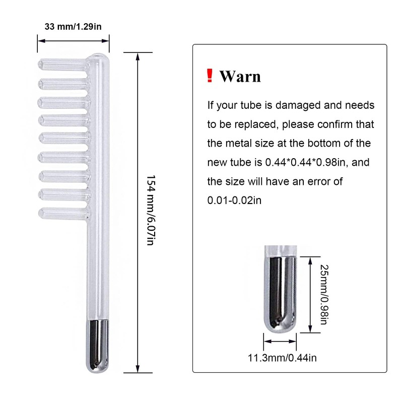 Electrode Wand Glass Tube Orange Colour Handheld Spare Parts for