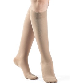 SIGVARIS Women’s Essential Opaque 860 Closed Toe Calf-High Socks 30-40mmHg - Small Long - 863CSLW33