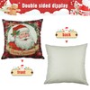 Merry Christmas Throw Pillow Covers 18x18Inch Set of 4,Cute Winter