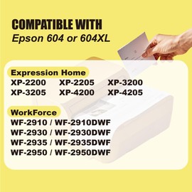 akaca 604XL Printer Cartridges Compatible with Epson 604 604XL Cartridges (1 x Cyan) for Expression Home XP-3200 XP-3205 XP-4200 XP-4205 XP-2200 XP-2205 Workforce WF-2910 WF-2930 WF-2935