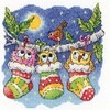 Heritage Crafts Cross Stitch Kit - A Christmas Hoot (Aida)