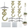 Evsteluo 4 Sets S-Shaped Heavy Duty Ceiling Hook,for Wood, Concrete