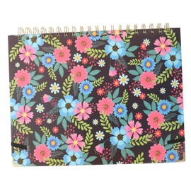 TEHAUX Weekly Planner Notepad Spiral Study Planner for School Monthly To-do List Calendar Floral Design Lightweight and Portable Scheduling Tool