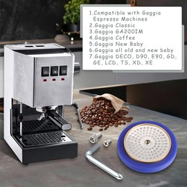 Funrous Brass Tune up Kit Compatible with Gaggia Classic Ga200im Precision Shower Screen & Holder Group Head Replacement Kit for Coffee Machine with Silicone Gasket Stainless Steel Screws