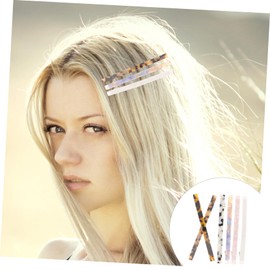 PACKOVE 6pcs Marble Pattern Barrette Set for Women and Girls Durable Acetic Acid Hair Clips Tortoiseshell Royal Blue Milk White Seashell Green Mixed Colors Prevents Slipping for All Hair