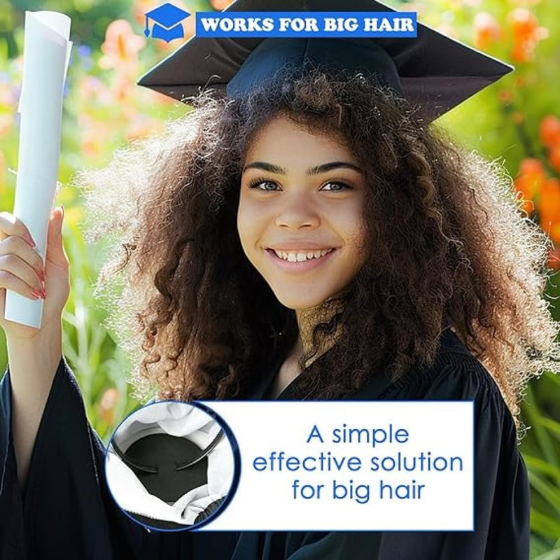 KAHIOE 2 Pack Graduation Cap Headband, Firm Anti-Fall Grad Cap