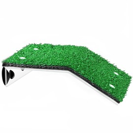 HOORayeah Turtle Basking Platform - 5.9 X 8.7 X 1.3 Inches Tortoise Basking Platform - Simulation Grass Tortoise Ramp with Suction Cup - Turtle Resting Terrace for Reptile, Terrapin, Frog