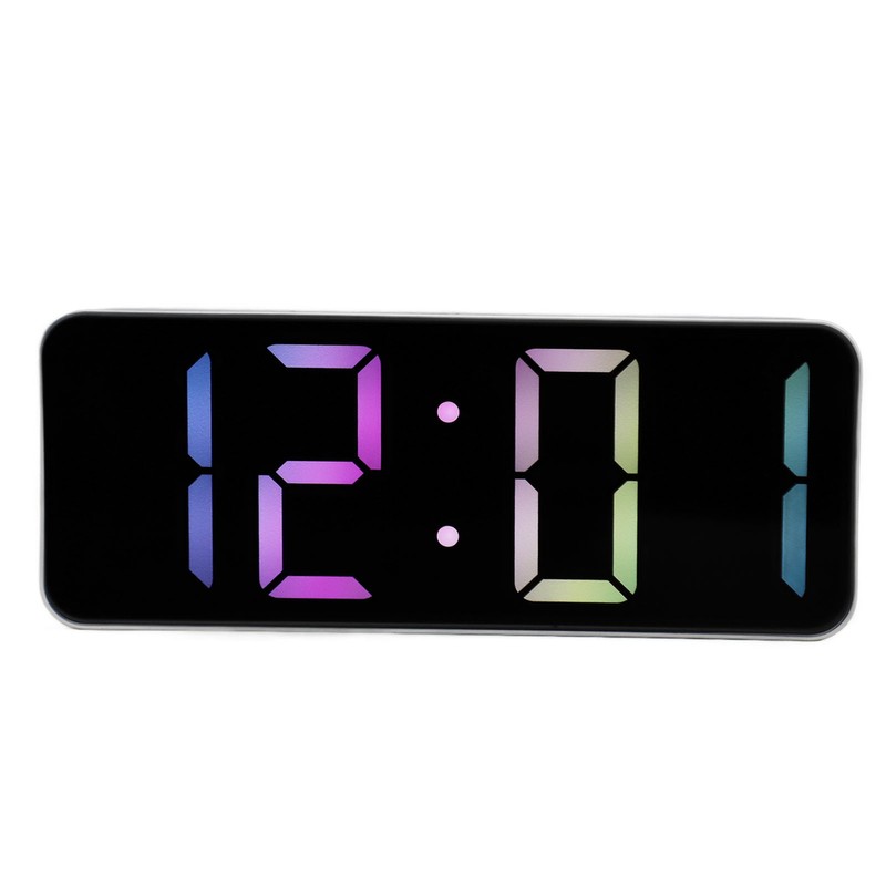 LED Clock Dual Mode Auto Dimming Temperature Display Snooze Function