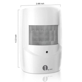 1byone Wireless Motion Detector Alarm System Waterproof Wide Range Security Sensors