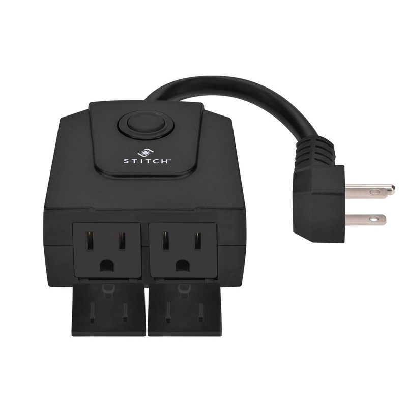 Monoprice Smart Outdoor Plug, IP65 Weather Resistance, 2 Individually Controlled
