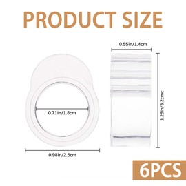 Nzexlyva 6PCS Door Handle Protectors, Flexible Transparent Wall Protection Door Handle Buffer Walls and Stop Wall Damage, Handle Protector for Walls and Furniture