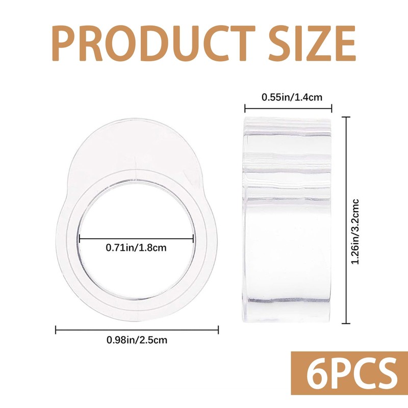 Nzexlyva 6PCS Door Handle Protectors, Flexible Transparent Wall Protection Door