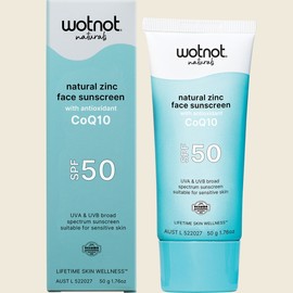 WOTNOT FACE SUNSCREEN NATURAL ZINC WITH COQ10 SPF50 50G