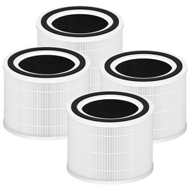 Core 300 Replacement Filter for LEVOIT Core 300 and Core 300S Air Purifier, 4 Pack 3-in-1 H13 True HEPA Replacement Filter, Compared to Part # Core 300-RF (White)