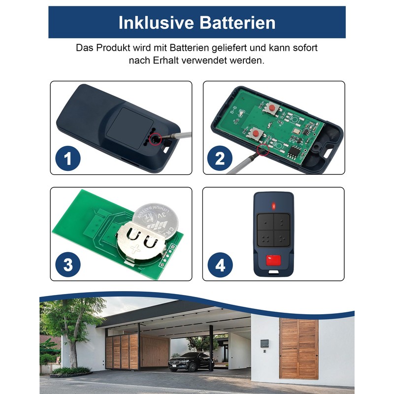 433 MHz Remote Control Handheld Transmitter for Mitto Cool C2