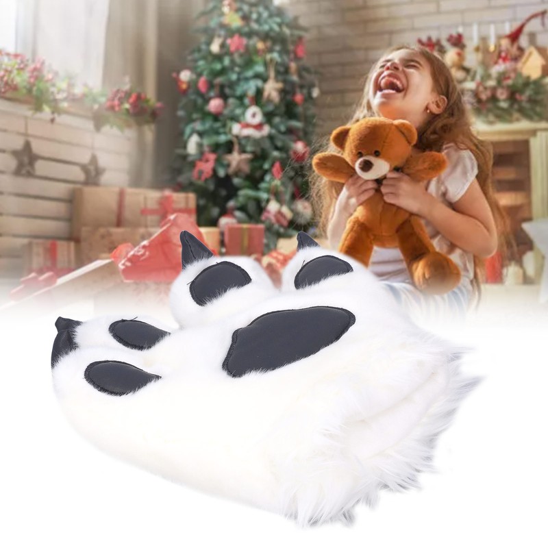 Simulation Animal Claw Gloves Cute Tiger Claw Plush Gloves Werewolf
