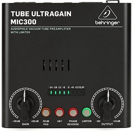 Behringer Tube ULTRAGAIN MIC300 Audiophile Vacuum Tube Preamplifier with Limiter