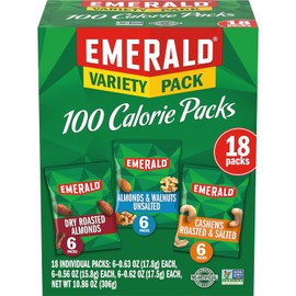 Emerald Nuts, 100 Calorie Variety Pack, 18 Count (Pack of 2)
