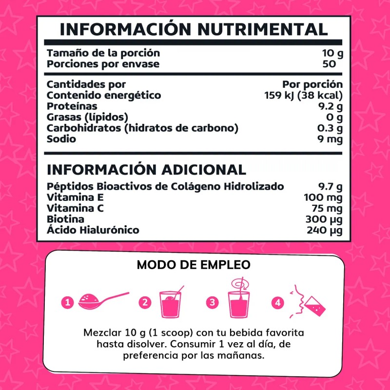 Peptidos Bioactivos De Colageno Hidrolizado Quotidien Con cido Hialurnico, Vitamina
